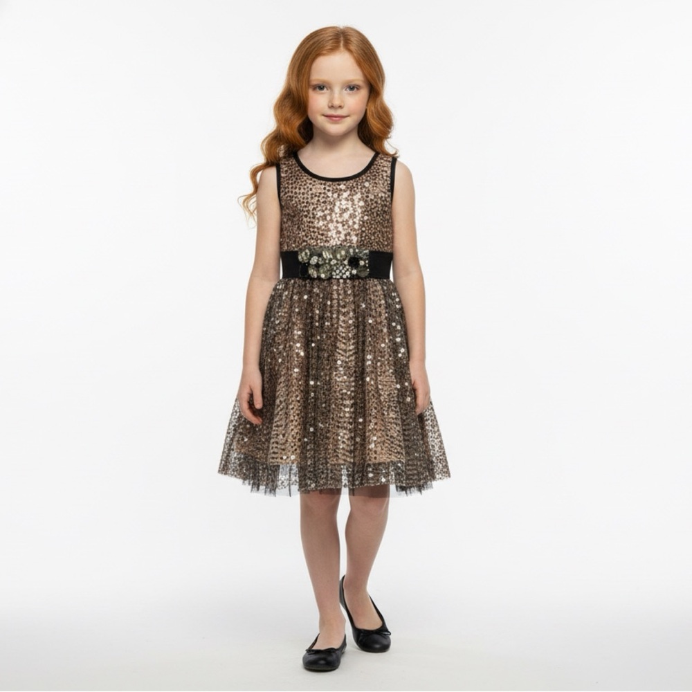 Hannah Banana ( Sara Sara)‎ Girls Sequin Dress Jewelled 7 6x NWT